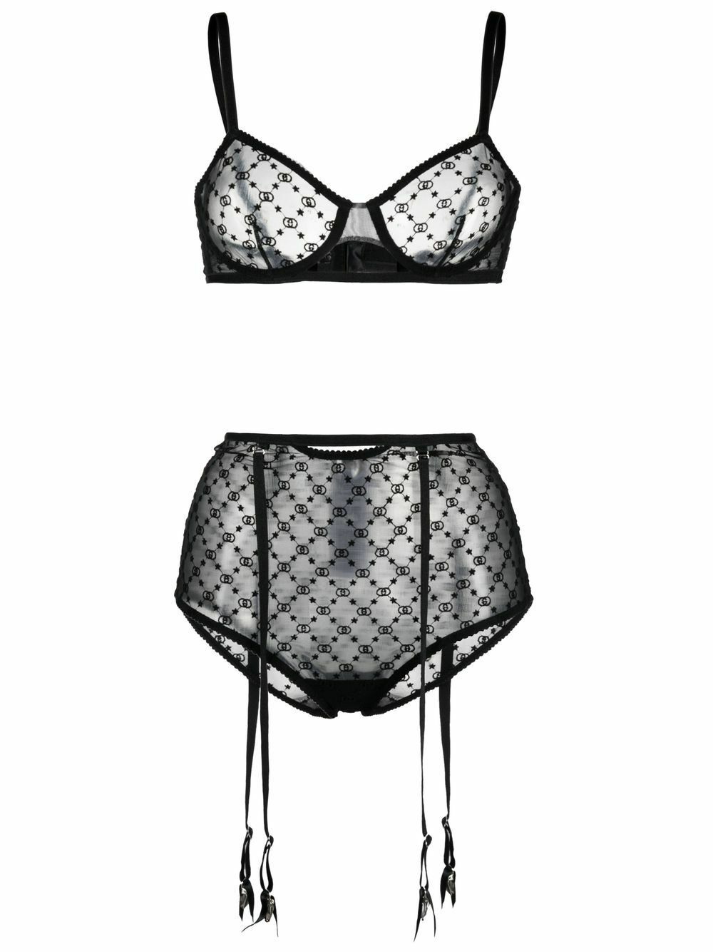 GUCCI - Gg Star Tulle Lingerie Set Gucci