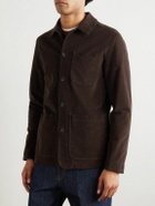Altea - Garment-Dyed Cotton-Blend Corduroy Overshirt - Brown
