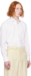 ZEGNA White Spread Collar Shirt