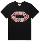 Gucci - Oversized Printed Cotton-Jersey T-Shirt - Men - Black
