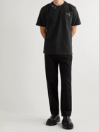Sacai - Embellished Cotton-Jersey T-Shirt - Black