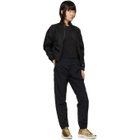 Champion Reverse Weave Black Logo Tight Crop T-Shirt