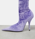 Balenciaga Knife velvet sock boots