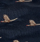 James Purdey & Sons - 8cm Embroidered Silk-Faille Tie - Blue