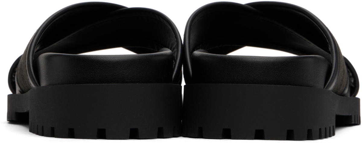 Off-White Khaki & Black Chicago Crisscross Sandals