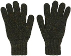 Drake's Green Flecked Gloves