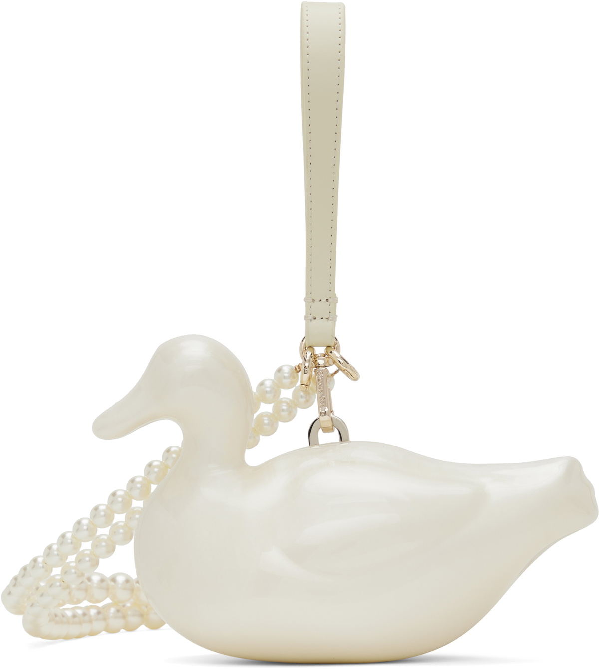 Simone Rocha Off-White Pearl Duck Pouch