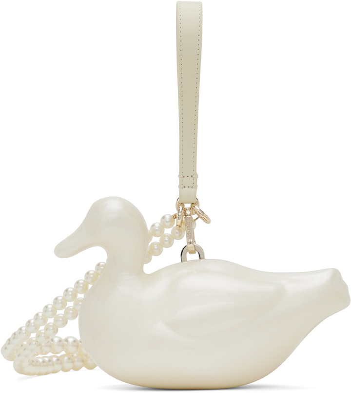 Photo: Simone Rocha Off-White Pearl Duck Pouch