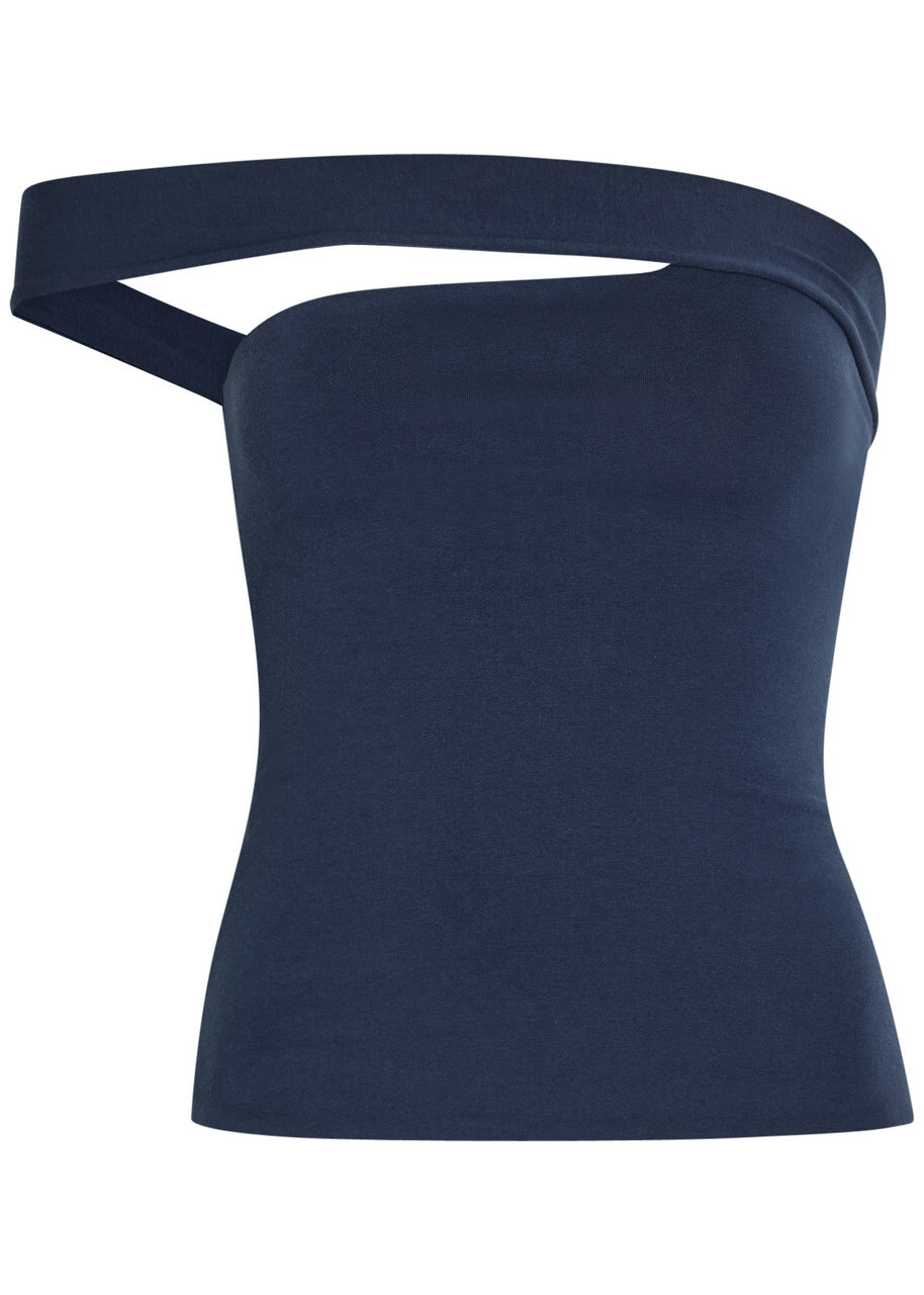 Skims Asymmetric Stretch-cotton top Navy