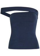 Skims Asymmetric Stretch-cotton top Navy