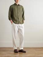 Officine Générale - Benoit Garment-Dyed Lyocell-Twill Shirt - Green