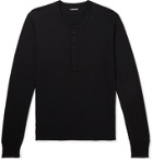 TOM FORD - Slim-Fit Cotton and Modal-Blend Jersey Henley T-Shirt - Black