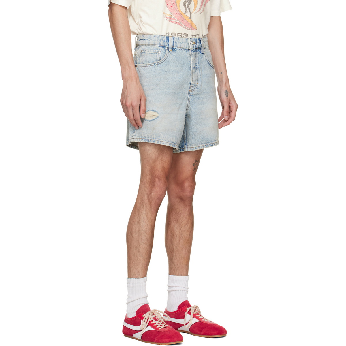 Represent Blue 'Busy Doing Nothing' Denim Shorts