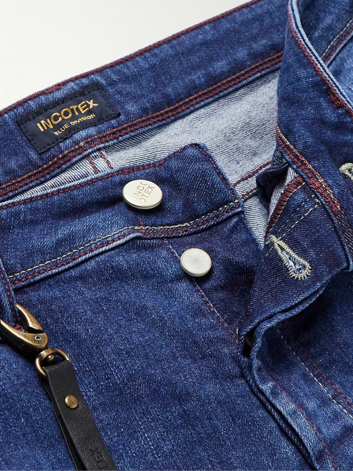 Incotex - Slim-Fit Stretch-Denim Jeans - Blue Incotex