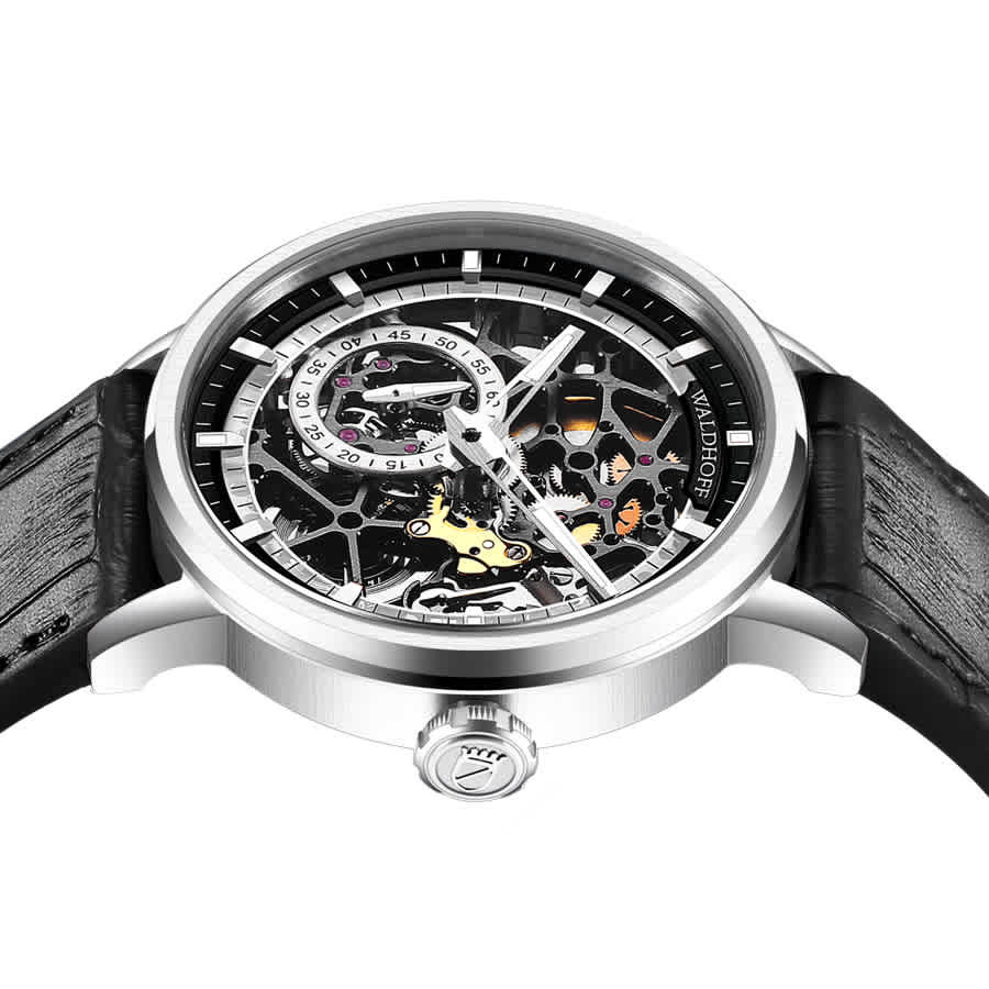 Waldhoff Pioneer Automatic Black Dial Mens Watch Waldhoff Pioneer Obsidian