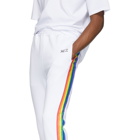 Xander Zhou White Rainbow Trousers