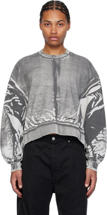 Photo: B1ARCHIVE Gray Oversized Crewneck Sweatshirt