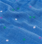 Paul Smith - Ribbed Polka-Dot Intarsia Cotton-Blend Socks - Blue