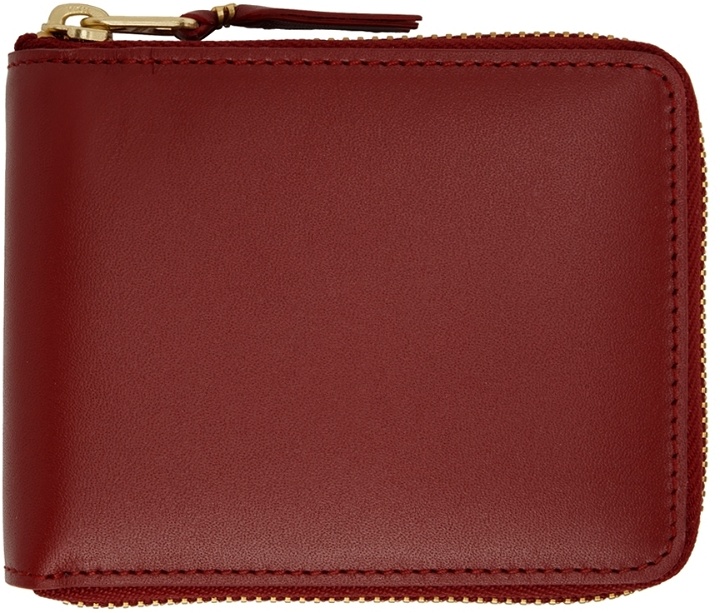 Photo: COMME des GARÇONS WALLETS Red Classic Leather Zip Wallet