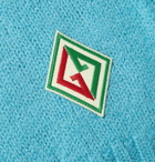 Gucci - Logo-Appliquéd Brushed Wool Sweater - Blue