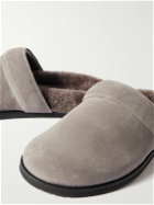 Mr P. - David Shearling-Lined Suede Slippers - Brown