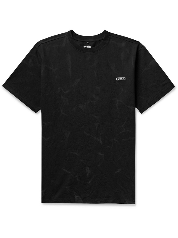 Photo: Ader Error - Logo-Embroidered Printed Cotton-Blend Jersey T-Shirt - Black - 1