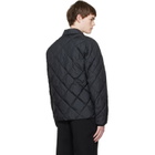 Moncler Black Atria Diamond-Quilted Shirt Down Jacket