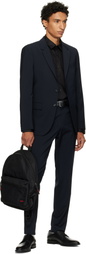 Hugo Black Jacquard Backpack