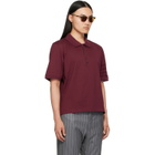 Thom Browne Burgundy Jersey Ottoman 4-Bar Polo