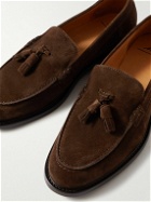 Mr P. - Tasseled Regenerated Suede by evolo® Loafers - Brown
