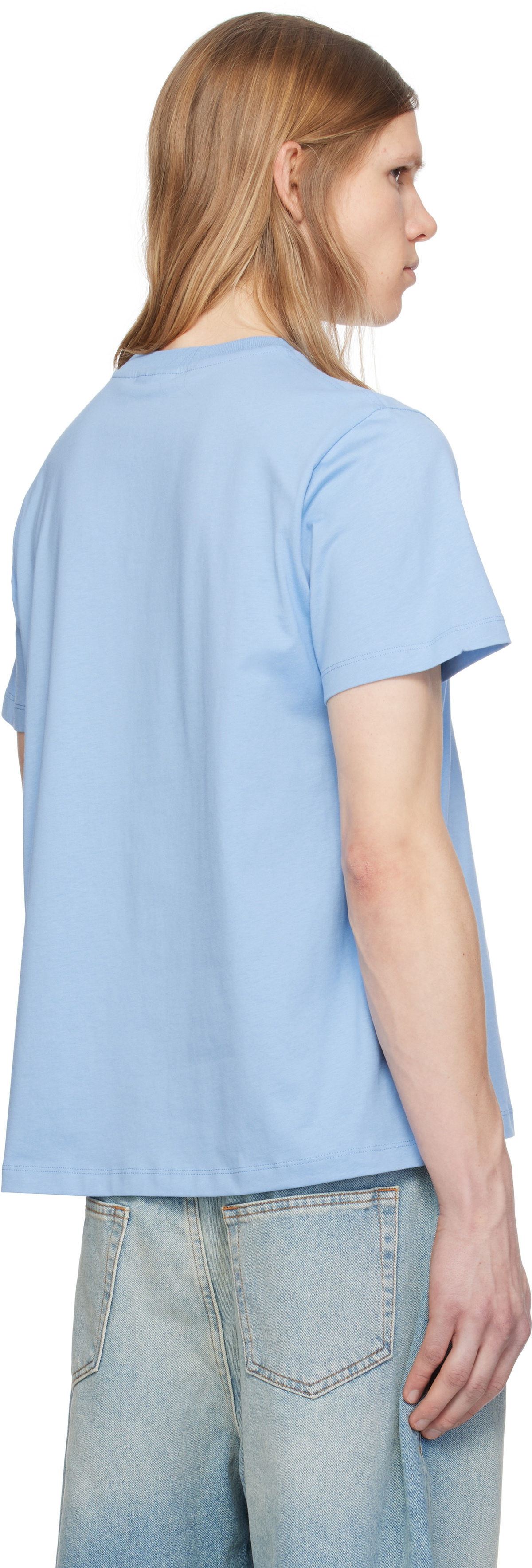 GANNI Blue Basic Jersey Tiger Relaxed T-shirt