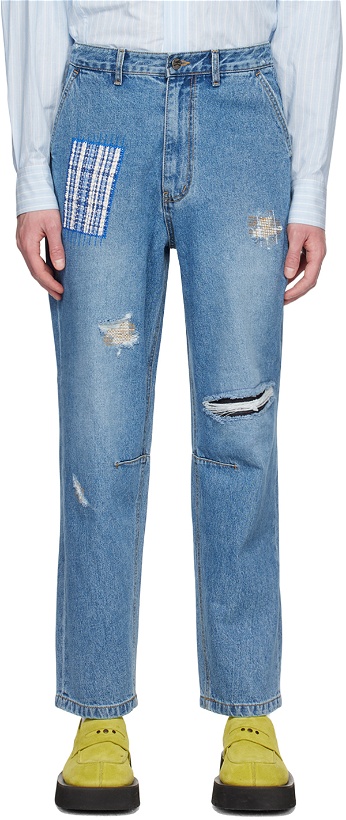 Photo: ADER error Blue Patch Jeans