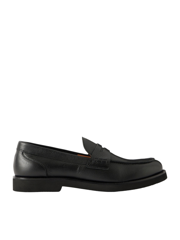 Photo: Mr P. - College Leather Penny Loafers - Black