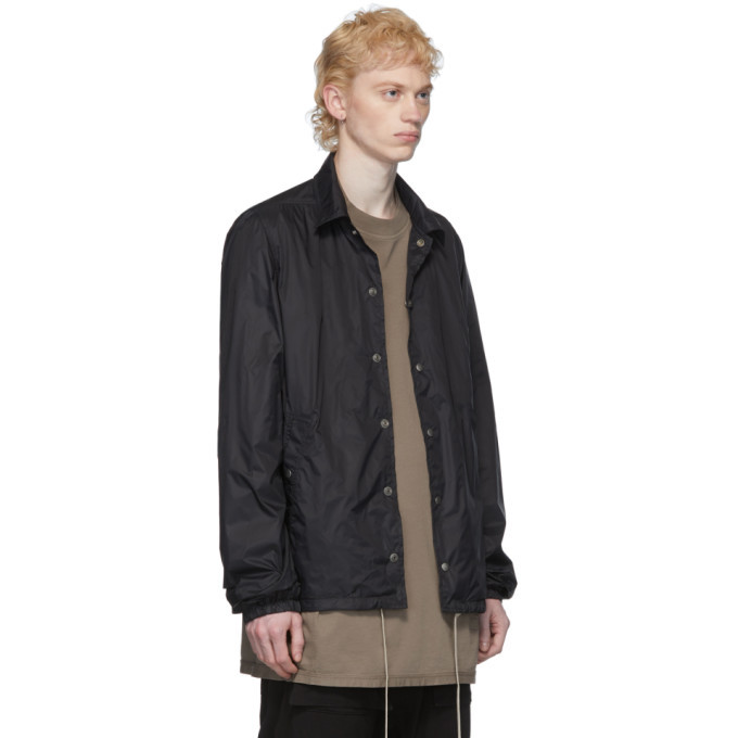 Rick Owens Drkshdw Black Snapfront Jacket Rick Owens Drkshdw