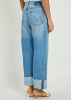 Mother The Half-pipe Ankle Turn-up Barrel-leg Jeans Blue