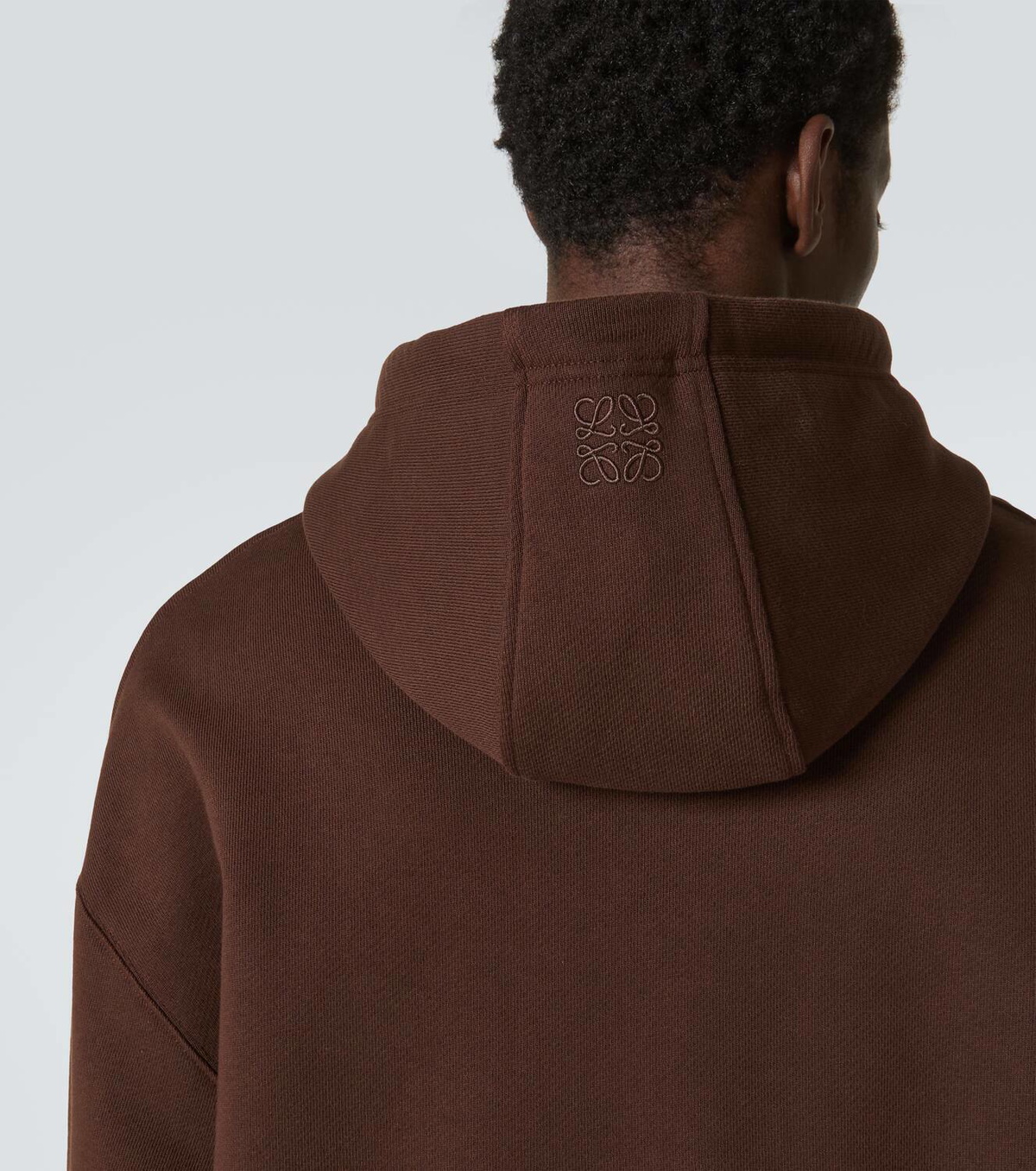 24AW new/LOEWE x Suna Fujitaコットンパーカー Hoodie Brown x Suna Fujita cotton jersey hoodie in brown - Loewe | Mytheresa