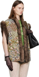 Valentino Multicolor Gobelin Après L'Hiver Fiorellini Vest