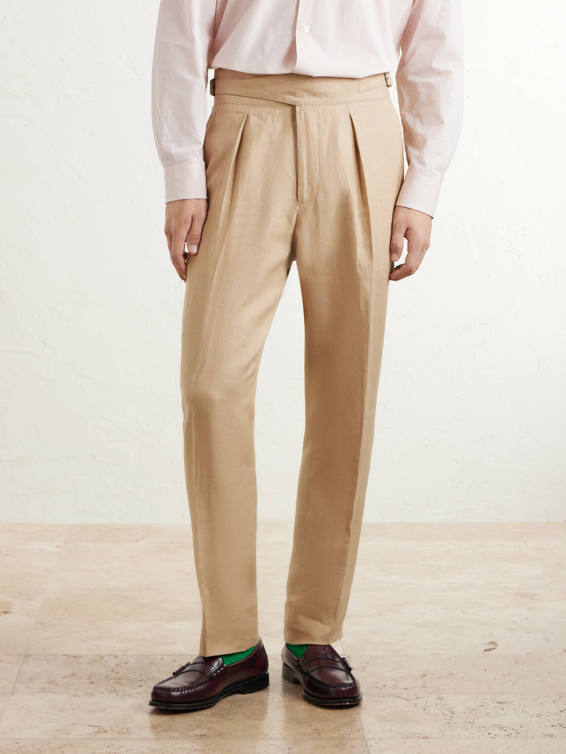 Polo Ralph Lauren - Straight-Leg Pleated Linen Suit Trousers - Neutrals
