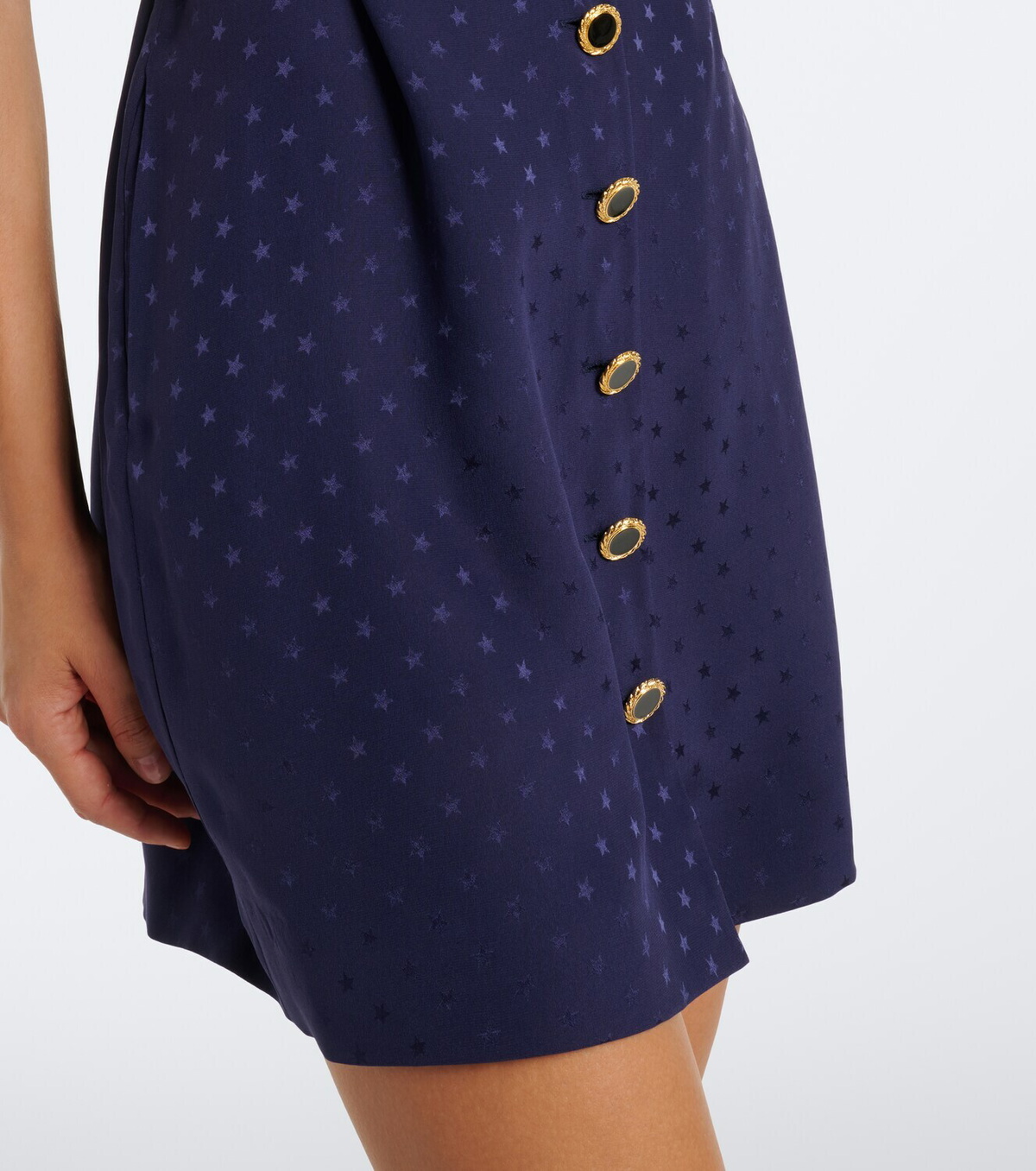 Alessandra Rich Belted silk jacquard midi dress