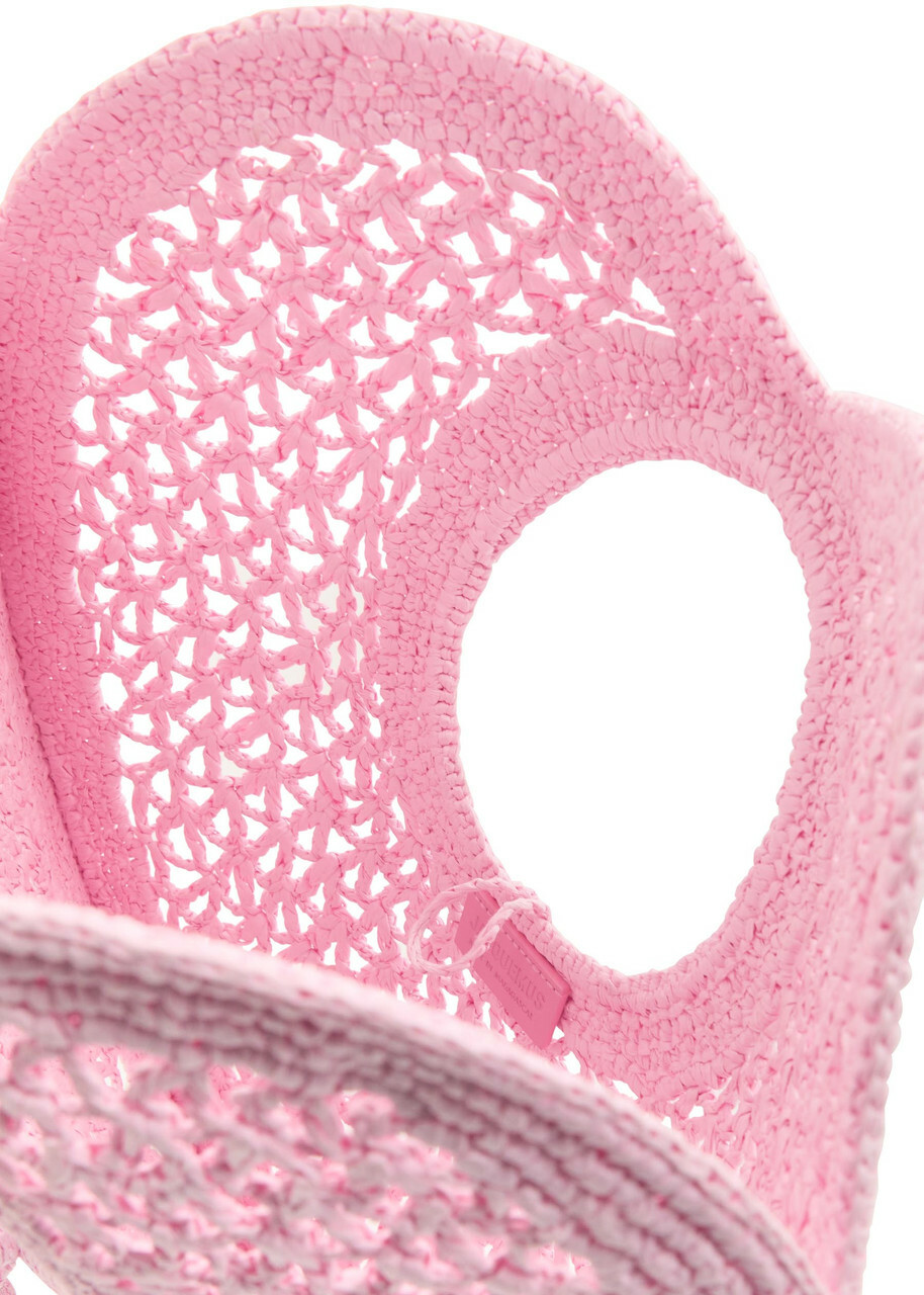 Jacquemus Le Spiaggia Coeur Heart Raffia Tote bag - Pink - One Size