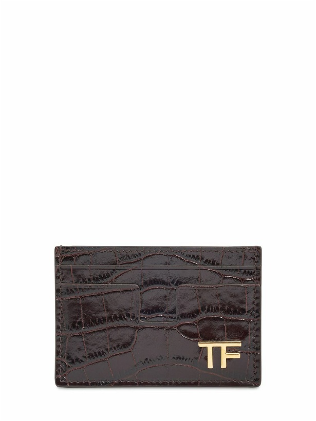 Photo: TOM FORD - Shiny Croc Embossed Leather Card Holder