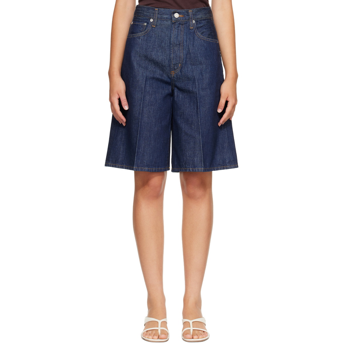 AGOLDE Navy Nolan Denim Shorts