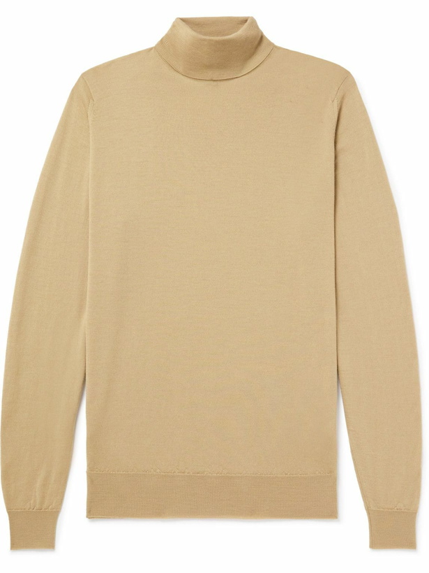 Photo: John Smedley - Cherwell Slim-Fit Merino Wool Rollneck Sweater - Neutrals