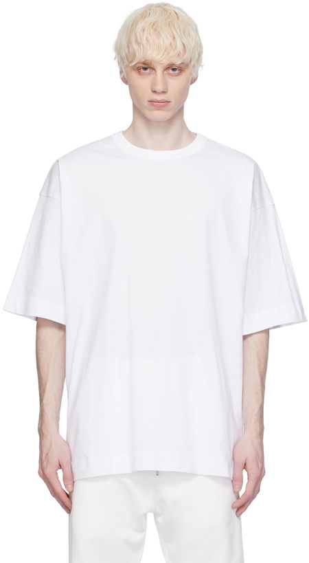 Photo: Dries Van Noten White Dropped Shoulders T-Shirt