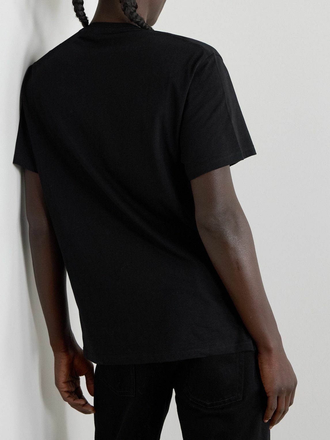 Alexander McQueen - Logo-Flocked Cotton-Jersey T-Shirt