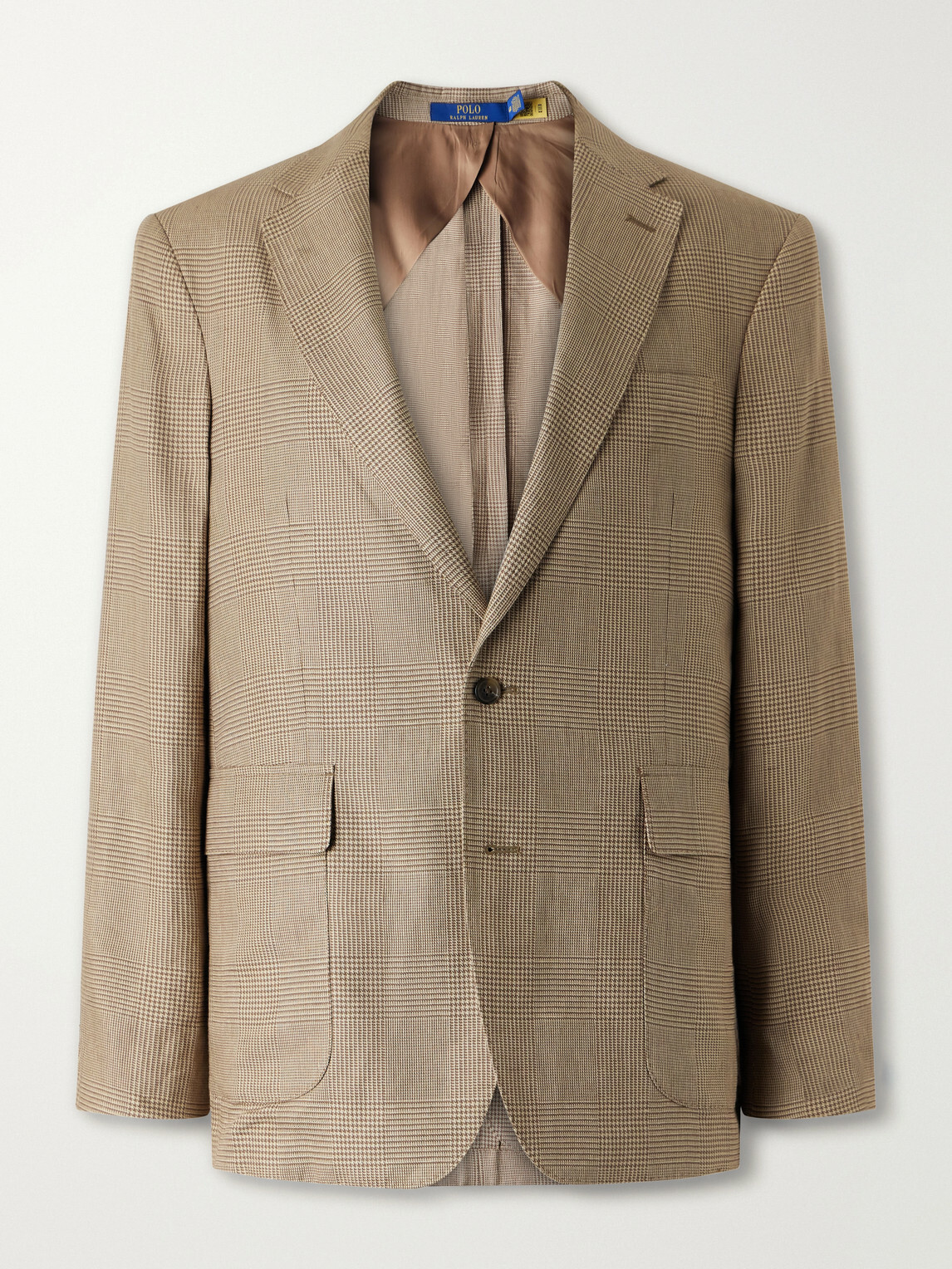 Polo Ralph Lauren - Houndstooth Linen-Blend Blazer - Neutrals