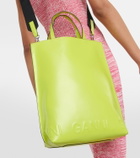 Ganni Banner Medium leather tote bag