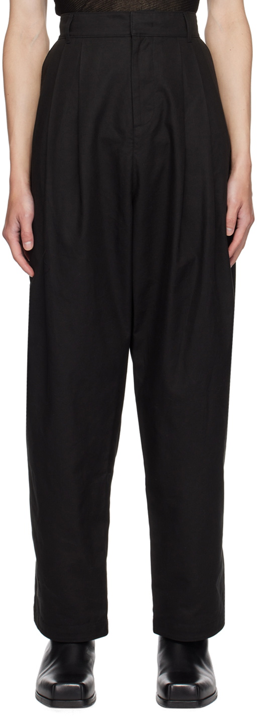 lesugiatelier Black Pleated Trousers