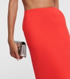 David Koma Virgin wool crêpe midi skirt