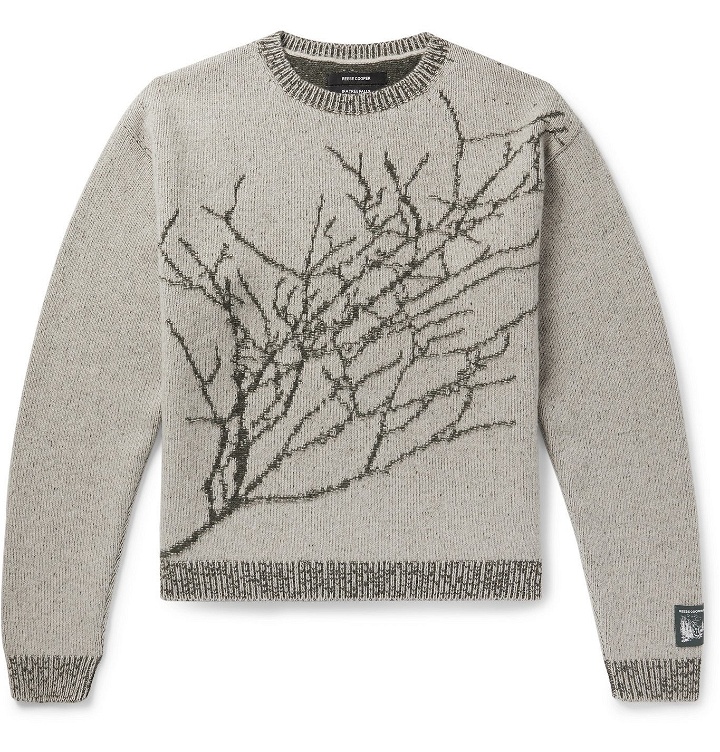 Photo: Reese Cooper® - Logo-Appliquéd Wool-Jacquard Sweater - Gray